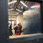 A group of athletes competing in athletic event sports