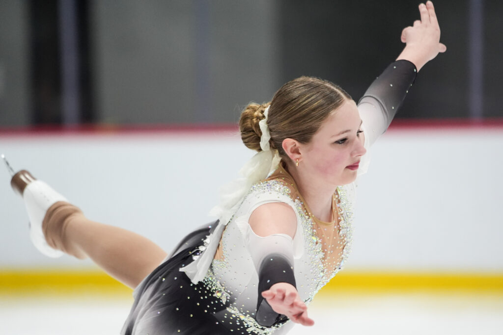 An athlete competing in athletic event sports