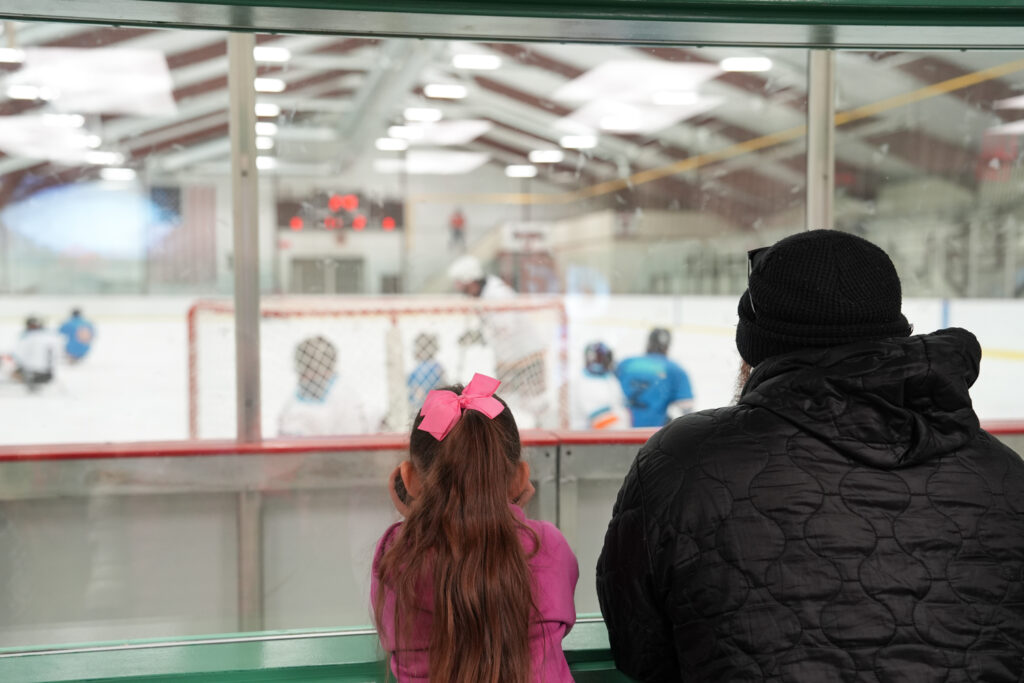 A group of athletes competing in athletic event sports with helmet