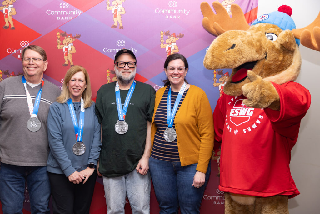 A group of athletes competing in athletic event sports