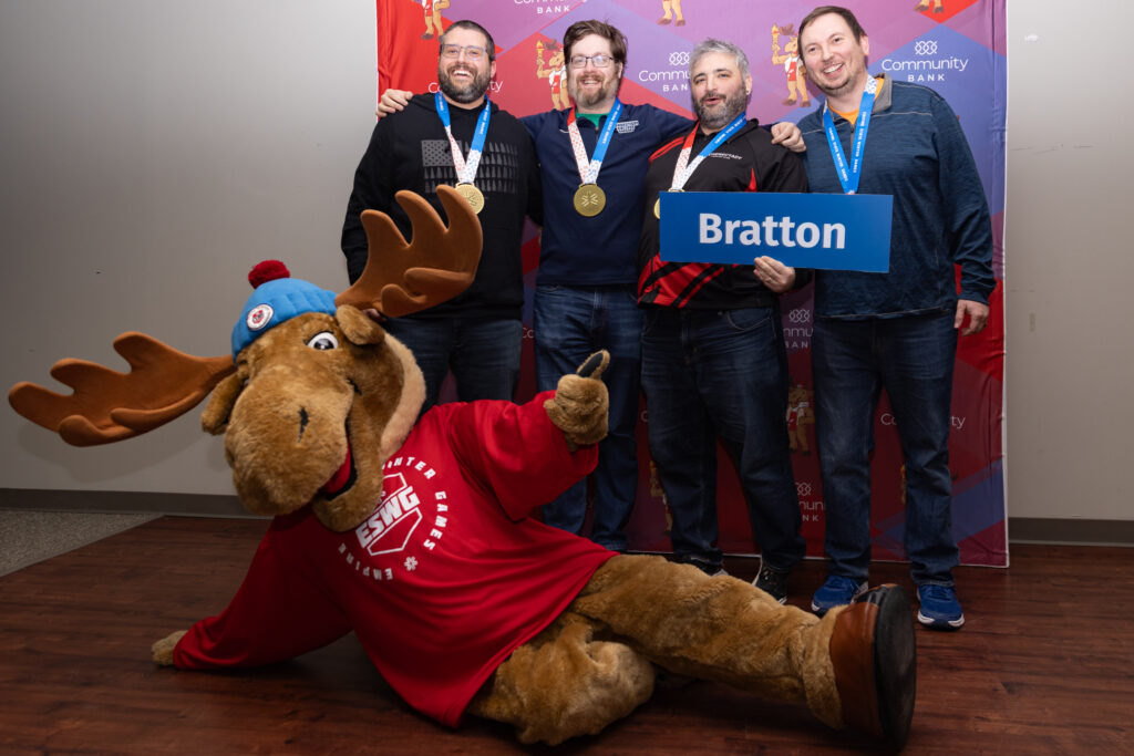 A group of athletes competing in athletic event sports