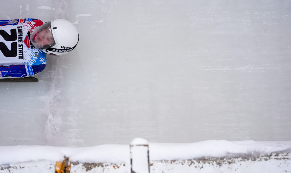 Athletes competing in athletic event sports with helmet