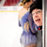 Two athletes competing in athletic event sports