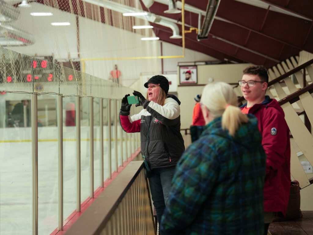 A group of athletes competing in athletic event sports