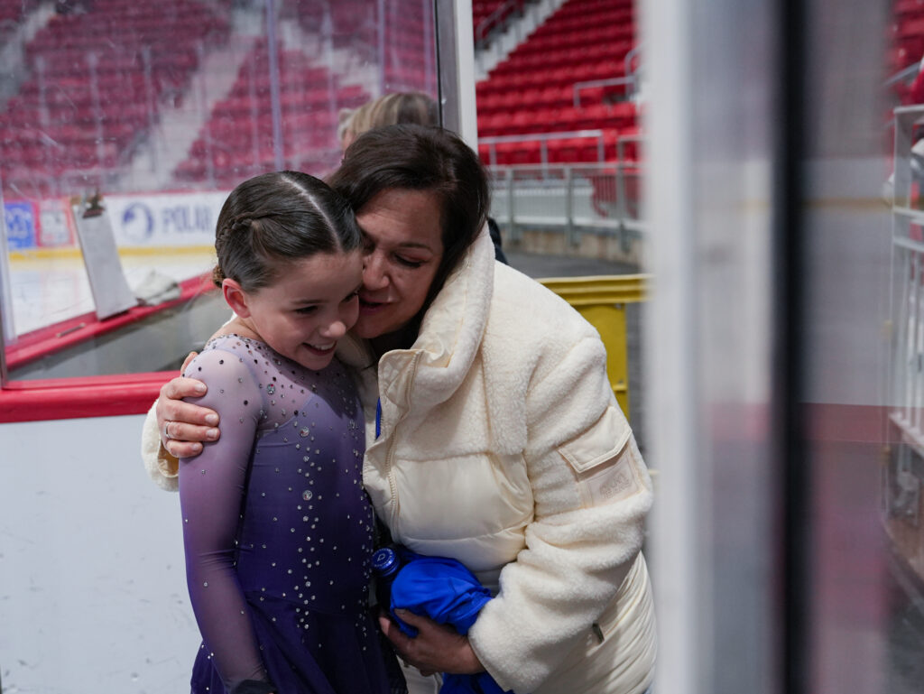 Two athletes competing in athletic event sports