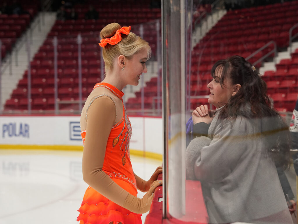 Two athletes competing in athletic event sports