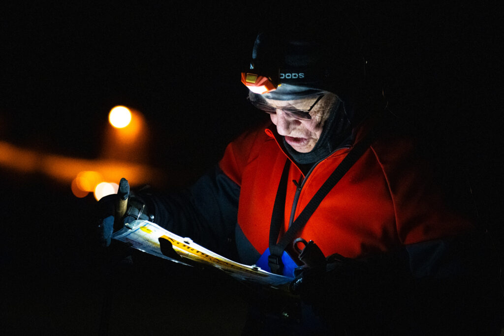 An athlete competing in athletic event sports with helmet