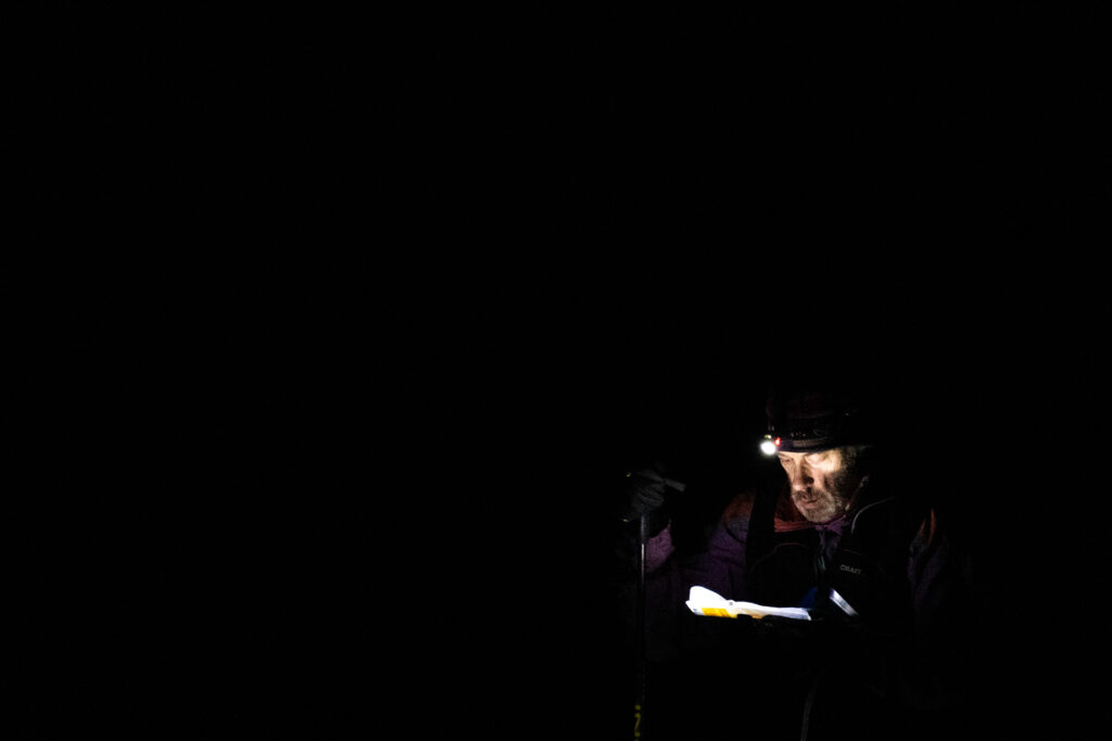 An athlete competing in athletic event sports