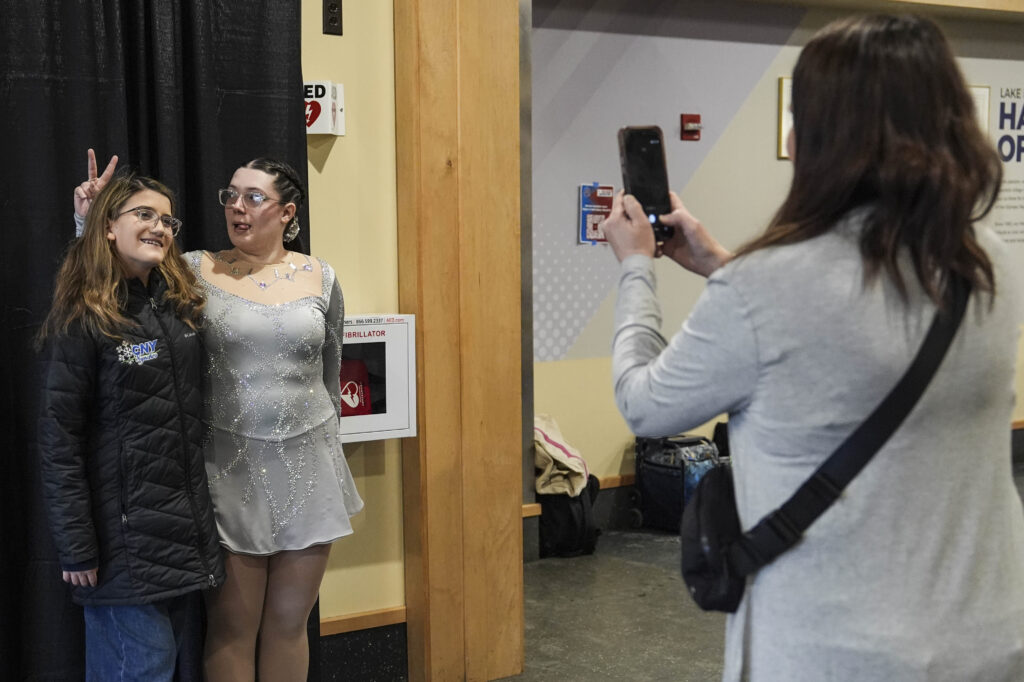 A group of athletes competing in athletic event sports