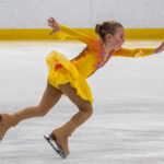 An athlete skating on the rink
