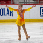 An athlete skating on the rink
