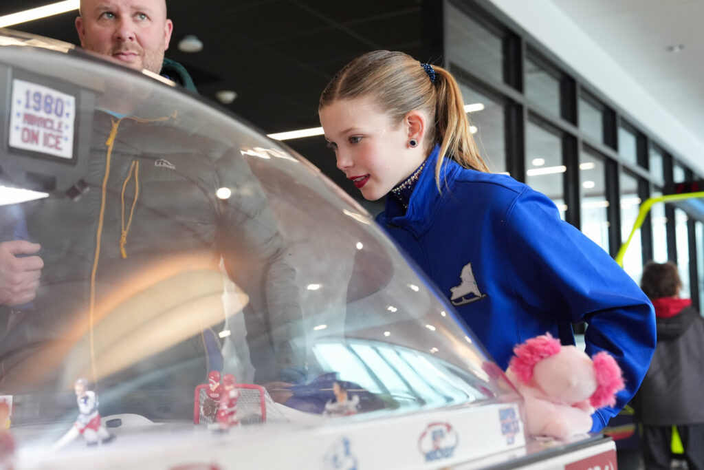 A group of athletes competing in athletic event sports