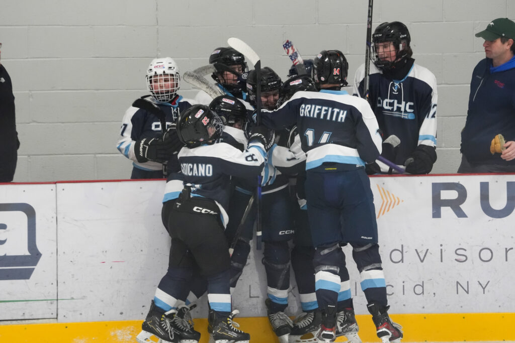 A group of athletes competing in athletic event sports with helmet