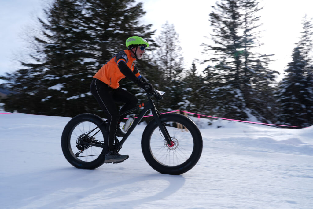 An athlete competing in athletic event sports with helmet