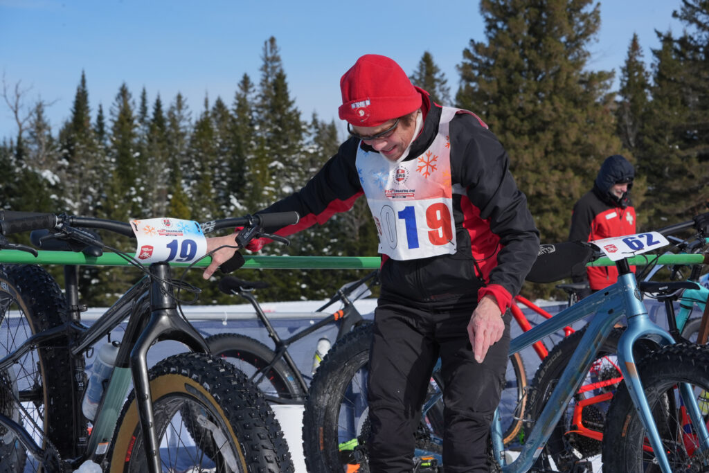 Two athletes competing in athletic event sports