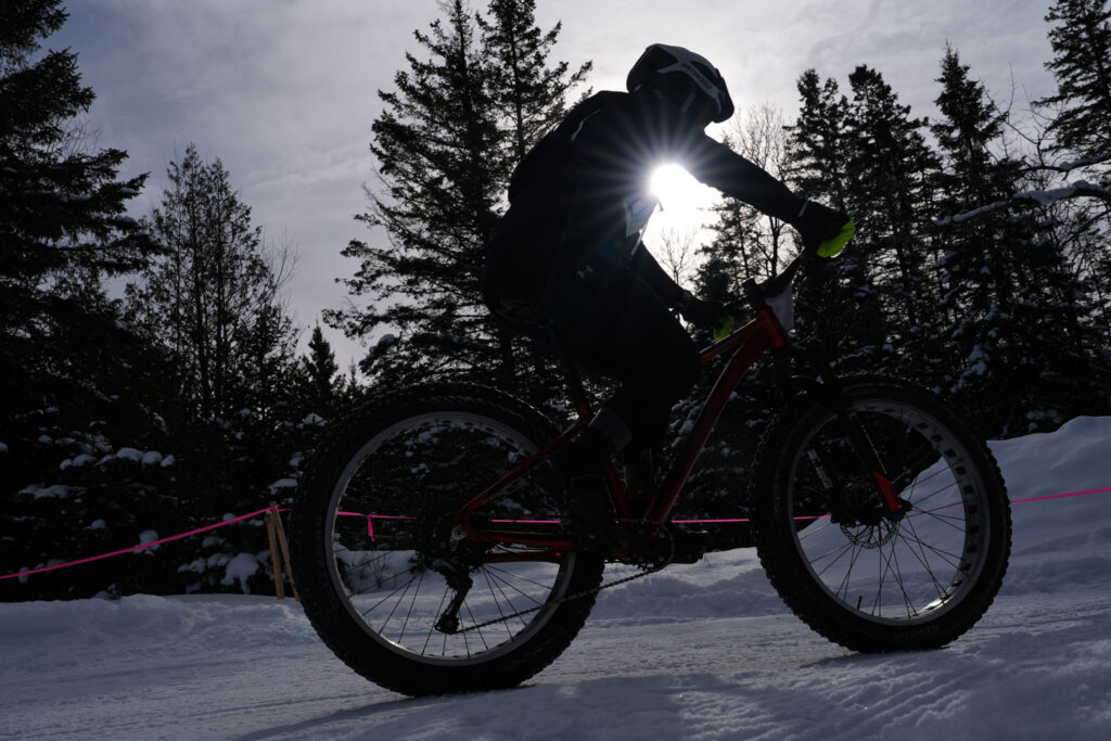 An athlete competing in athletic event sports with helmet