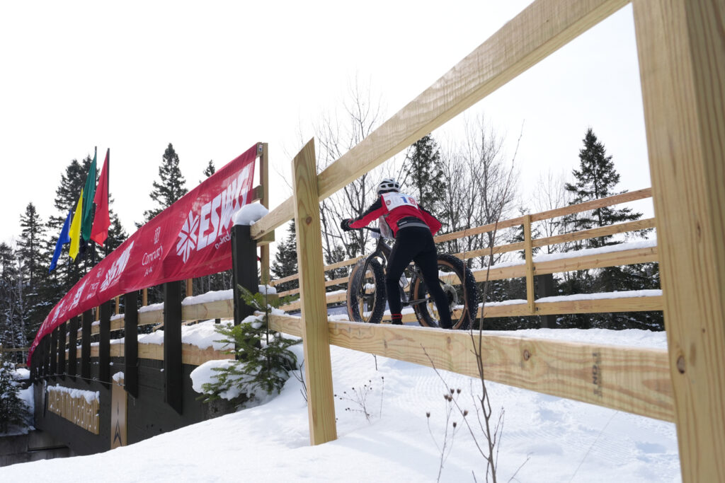 An athlete competing in athletic event sports with helmet