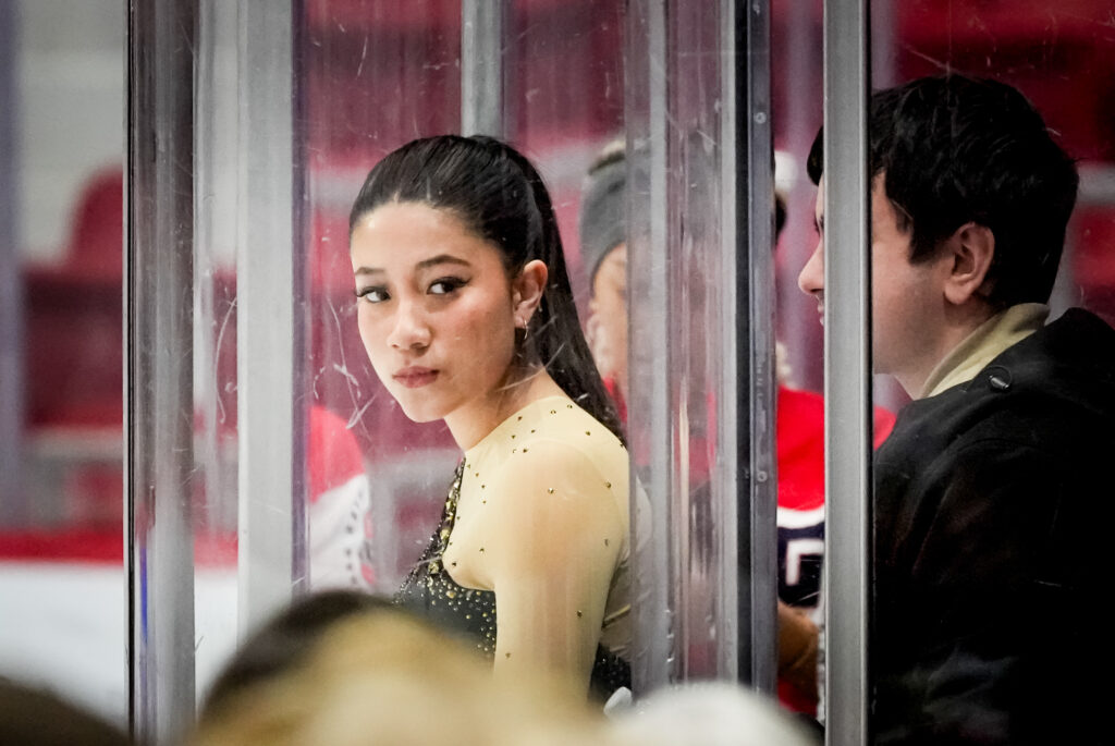 A group of athletes competing in athletic event sports