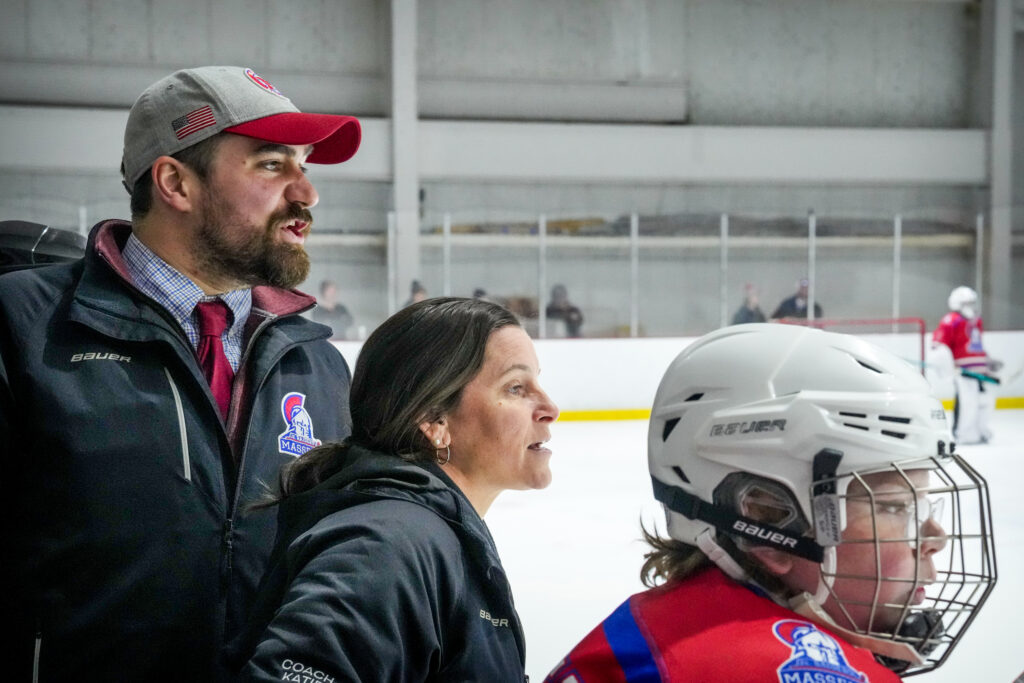 A group of athletes competing in athletic event sports with helmet