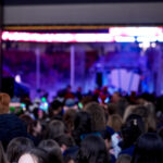 A group of athletes competing in athletic event sports