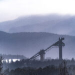 Athletes competing in athletic event sports outdoors