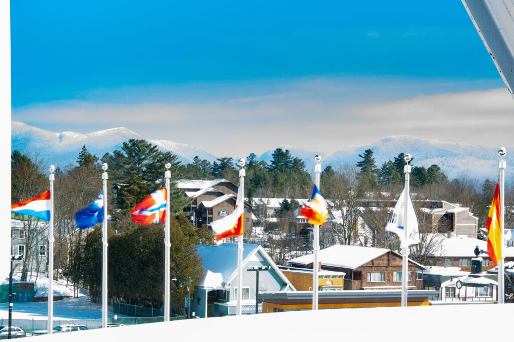 Athletes competing in athletic event sports outdoors