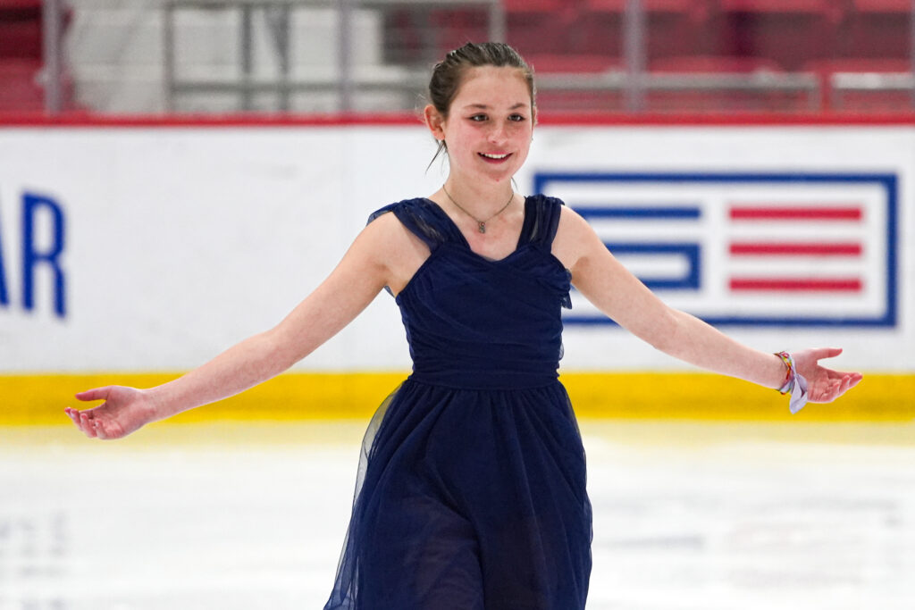 An athlete competing in athletic event sports