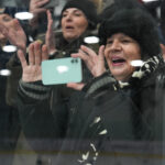 Two athletes competing in athletic event sports