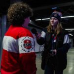 Athletes competing in athletic event sports