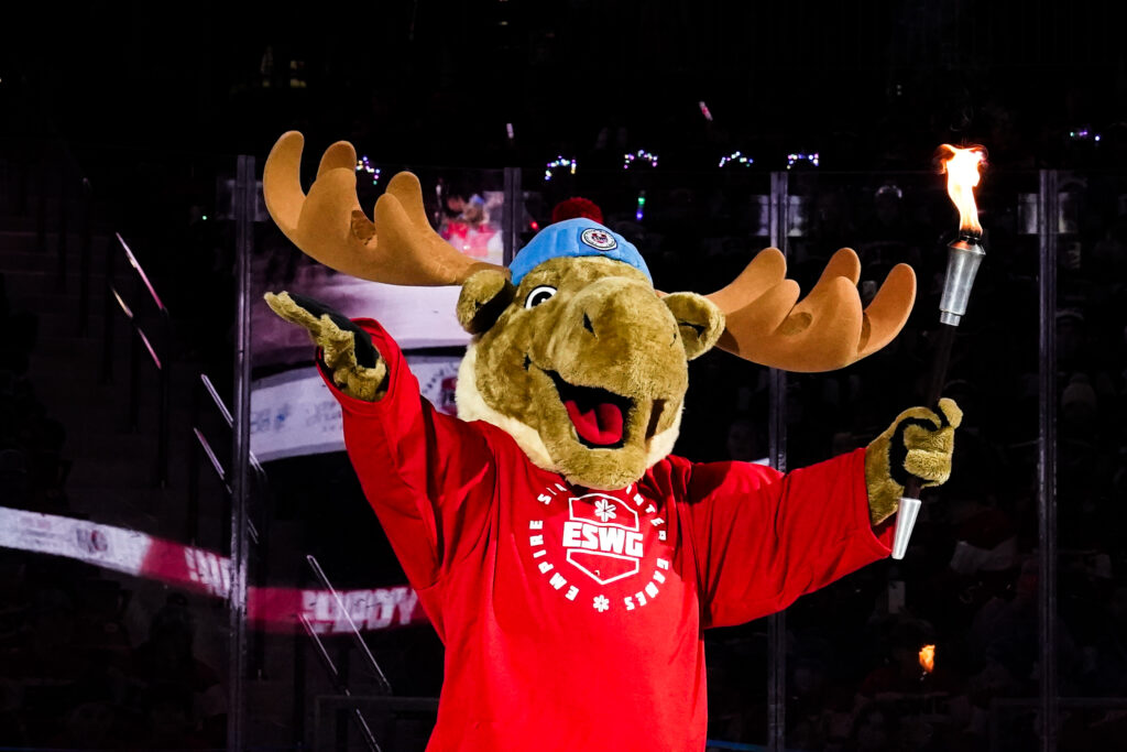 Athletes competing in athletic event sports