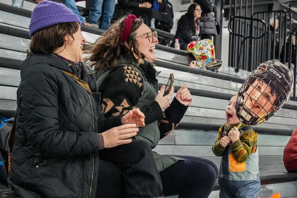 A group of athletes competing in athletic event sports