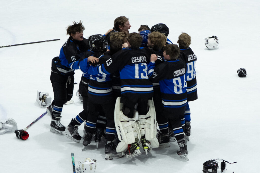 A group of athletes competing in athletic event sports with helmet