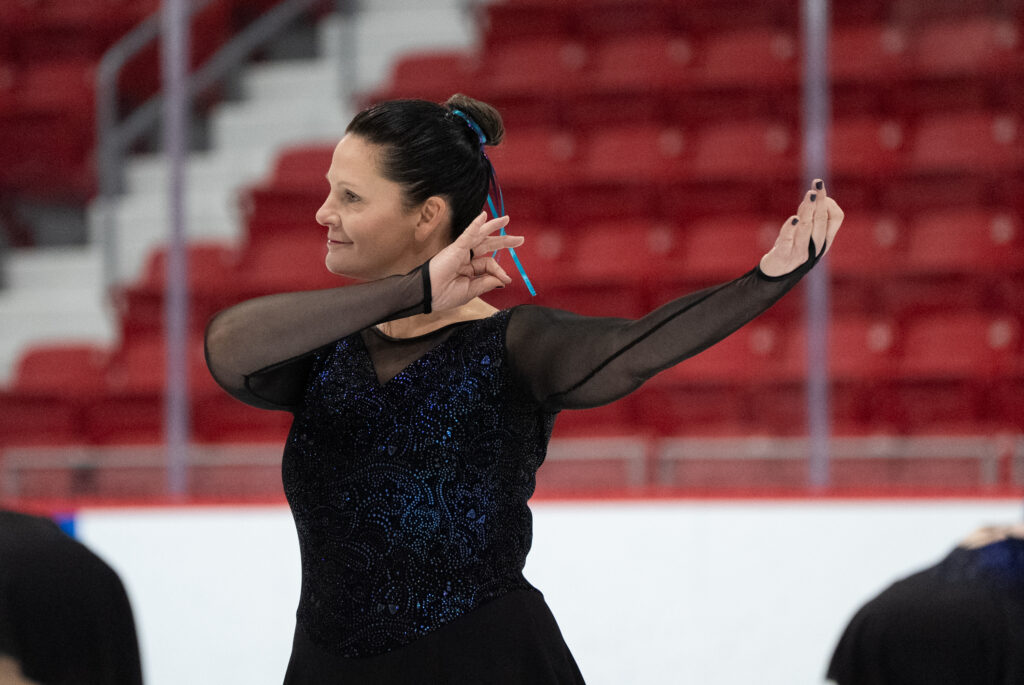 A group of athletes competing in athletic event sports