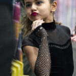 An athlete competing in athletic event sports