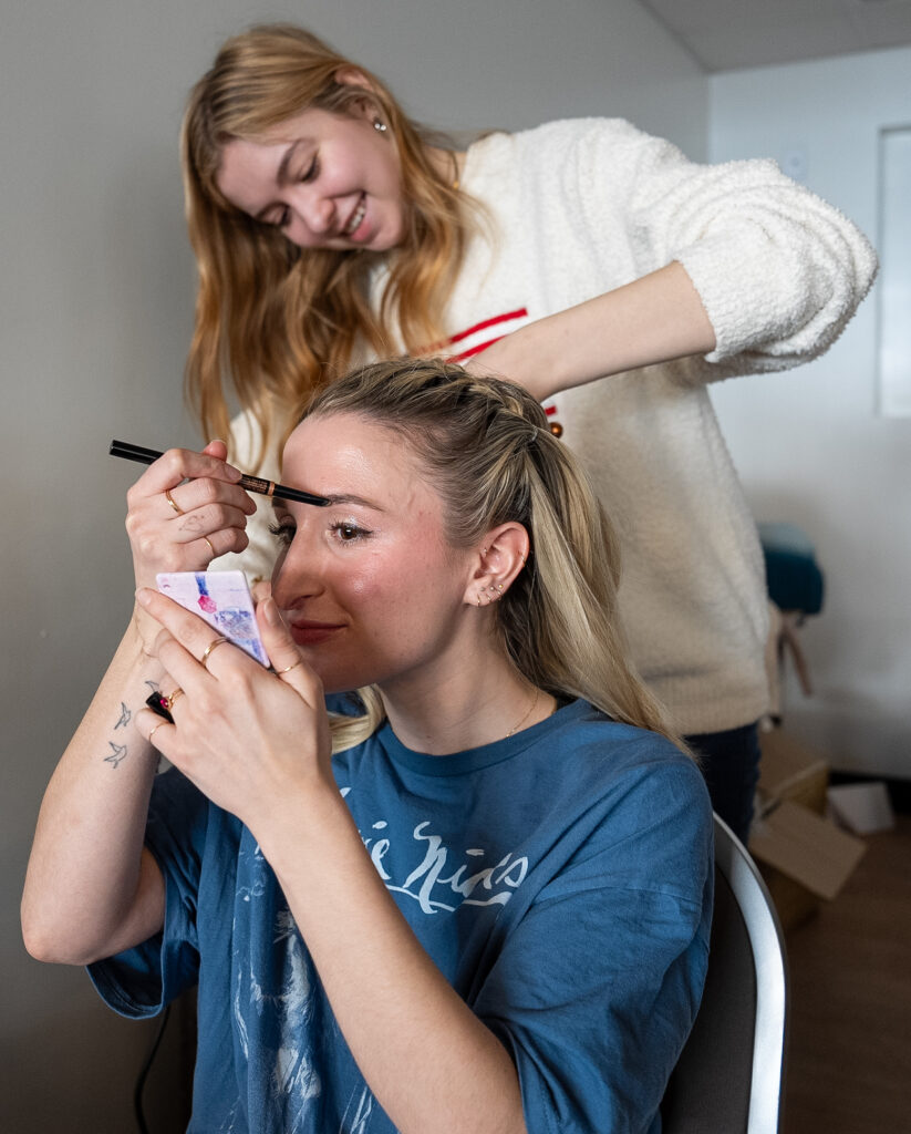 Athletes competing in athletic event sports