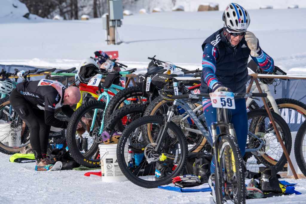 A group of athletes competing in athletic event sports with helmet